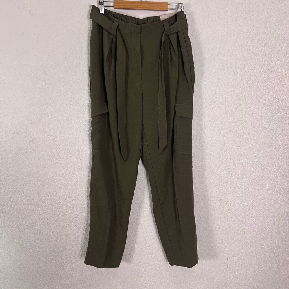 New Chico's Green Cargo Straight Leg Dress Pants US Size 8